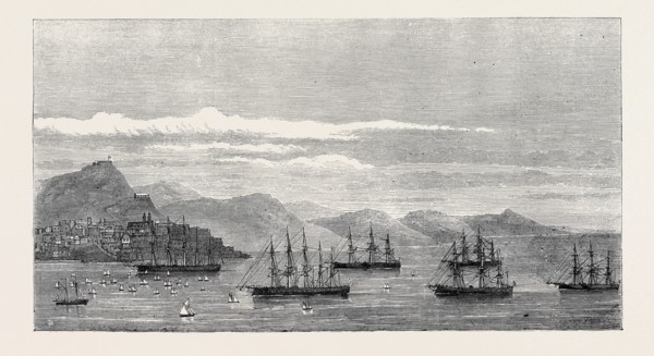 THE CHANNEL FLEET REGATTA AT VIGO, 1874
