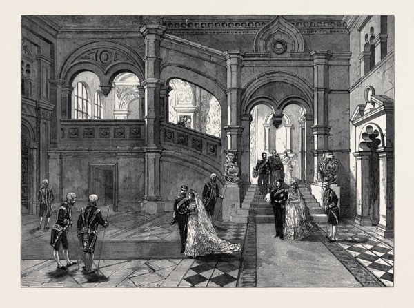 MOSCOW: STAIRCASE IN THE ANCIENT PART OF THE KREMLIN, RUSSIA, 1874