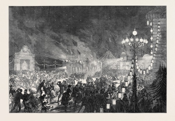 GRAND SKATING FETE ON THE NEVA IN HONOUR OF THE DUKE OF EDINBURGH'S MARRIAGE, 1874