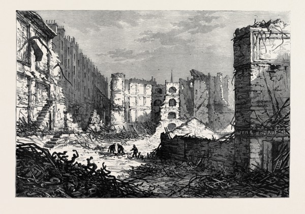 RUINS OF THE BELGRAVE PANTECHNICON, LONDON, 1874