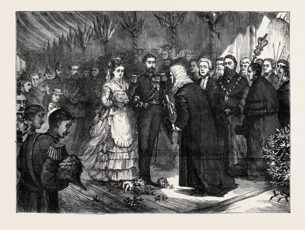THE RECORDER OF GRAVESEND PRESENTING THE ADDRESS TO THE DUKE AND  OF EDINBURGH, 1874