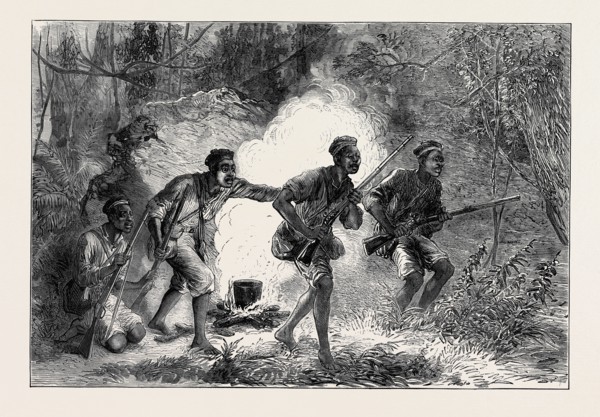 THE ASHANTEE WAR: A NIGHT ALARM, 1874