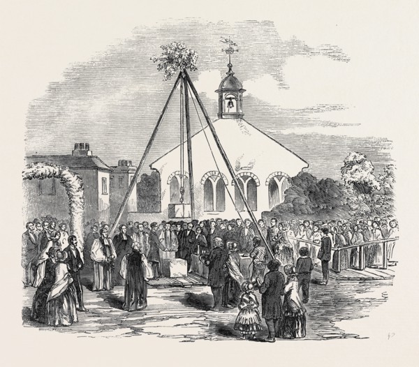 HIS ROYAL HIGHNESS PRINCE ALBERT LAYING THE FOUNDATION-STONE OF A NEW CHAPEL-OF-EASE, AT ETON.