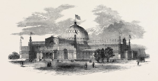 BUILDING FOR THE EXHIBITION OF THE INDUSTRY OF ALL NATIONS, AT NEW YORK, 1852