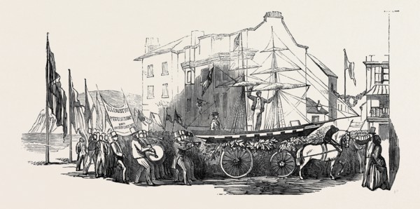 PROCESSION IN CELEBRATION OF TEIGNMOUTH BEING MADE AN INDEPENDENT PORT, 1852