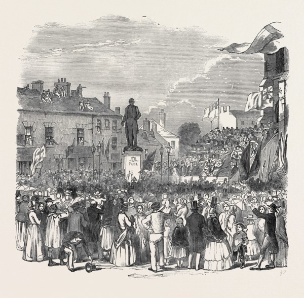 INAUGURATION OF THE STATUE OF THE LATE SIR ROBERT PEEL, AT BURY, 1852