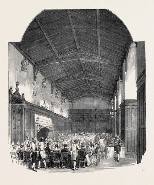 THE GREAT HALL, NEWSTEAD ABBEY, ENTERTAINMENT TO THE BRITISH ARCHAEOLOGICAL ASSOCIATION, NEWARK,