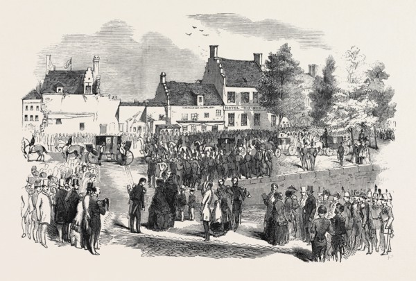 HER MAJESTY'S VISIT TO BELGIUM: ARRIVAL OF THE QUEEN AT ANTWERP, 1852