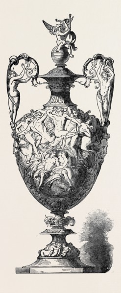 THE GOODWOOD RACE PRIZE PLATE: THE STEWARDS' CUP, ETRUSCAN, "BATTLE OF THE CENTAURS", 1852