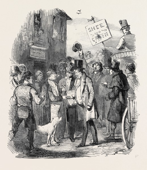 THE KILKENNY ELECTION, CANVASSING FOR VOTES, 1852
