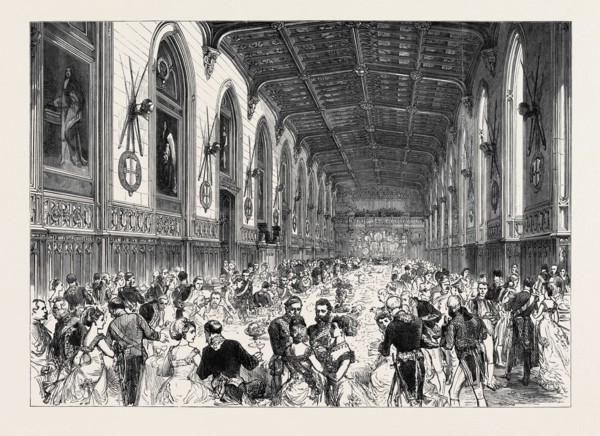 MARRIAGE OF H.R.H. THE DUKE OF CONNAUGHT: DÃâJEÃõNER IN ST. GEORGE'S HALL, WINDSOR CASTLE, 1879