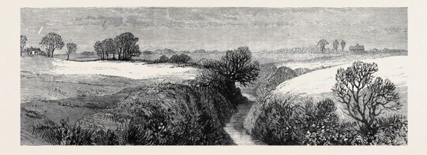 IN THE MEATH HUNTING COUNTRY: "LOUGH OF THE BAY," A WELL-KNOWN JUMP, NEAR "REILLY'S OF THE WARD",