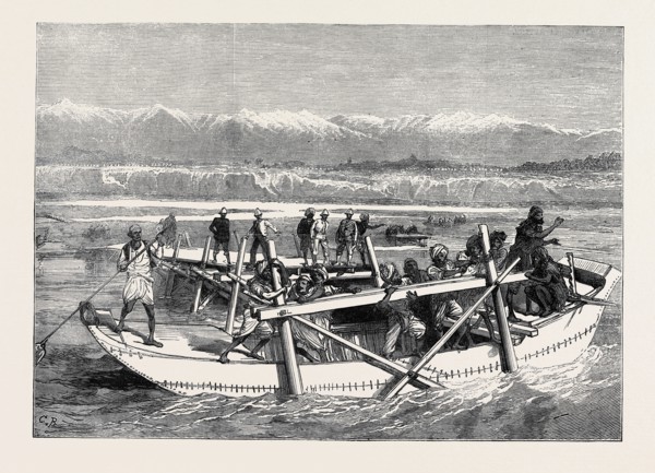 THE WAR IN AFGHANISTAN: BRIDGING THE CABUL RIVER, JELLALABAD, 1879