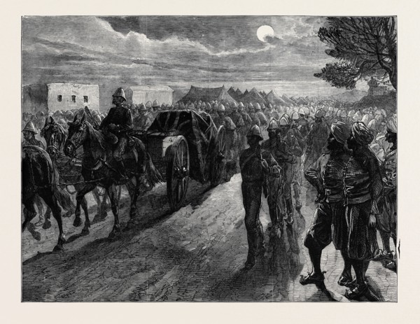 THE AFGHAN WAR: FUNERAL OF LIEUTENANT HARFORD, 10TH HUSSARS, 1879