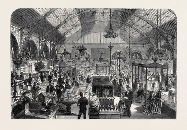 INDUSTRIAL EXHIBITION IN THE NEW MARKET HALL AT COVENTRY, UK, 1867