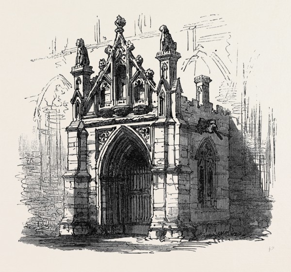 BURY ST. EDMUNDS: PORCH OF ST. MARY'S CHURCH, 1867