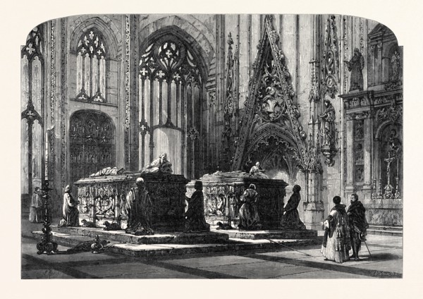 "TOMBS IN THE CATHEDRAL OF TOLEDO," BY S. READ, IN THE EXHIBITION OF THE SOCIETY OF PAINTERS IN