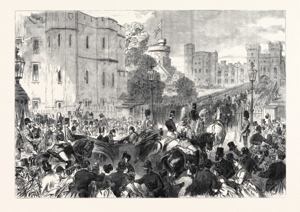 VISIT OF THE SULTAN TO HER MAJESTY AT WINDSOR CASTLE, UK, 1867