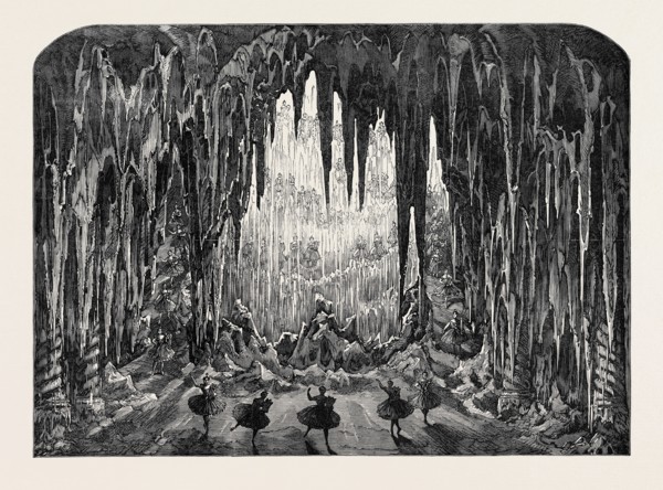 THE CAVERNS OF ICE AT THE ALHAMBRA, LEICESTER SQUARE, LONDON, UK, 1867