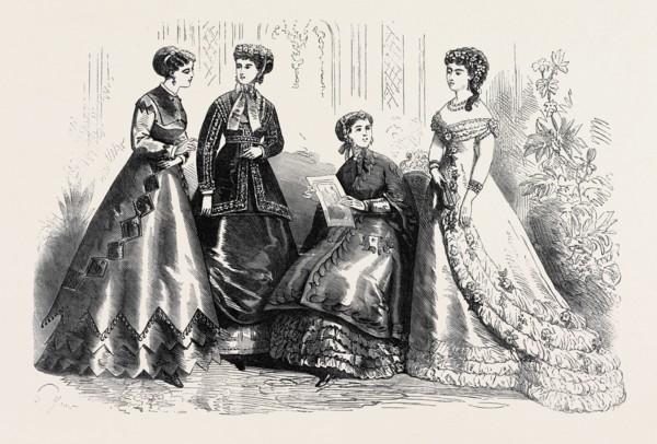 PARIS FASHIONS FOR AUGUST, FRANCE, 1867
