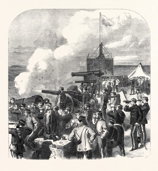THE NATIONAL ARTILLERY ASSOCIATION AT SHOEBURYNESS: SHOOTING FOR THE QUEEN'S PRIZE, 1867
