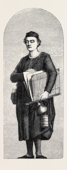 BENOZZO GOZZOLI, BY E. ARMITAGE, A.R.A., MOSAIC PORTRAITS IN THE SOUTH KENSINGTON MUSEUM, LONDON,