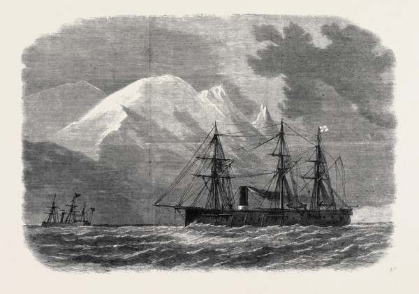 H.M.S. ZEALOUS IN THE STRAITS OF MAGELLAN, 1867