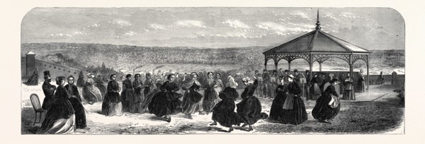 THE ASYLUM FOR CRIMINAL LUNATICS, BROADMOOR: THE AIRING-COURT, UK, 1867