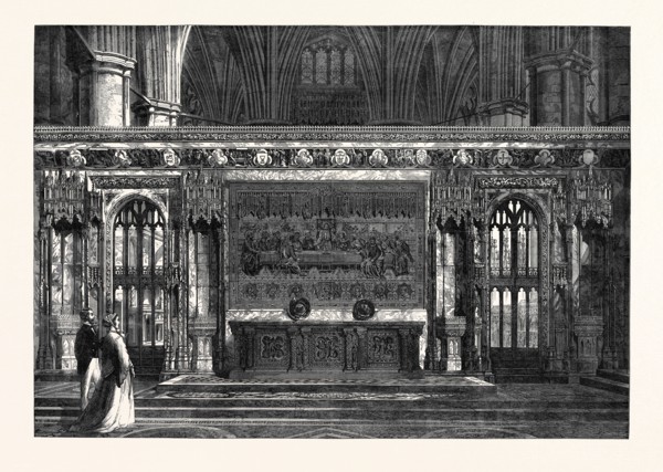 THE NEW REREDOS IN WESTMINSTER ABBEY, LONDON, UK, 1867