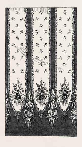THE PARIS INTERNATIONAL EXHIBITION: PORTION OF A SILK DRESS, BY PONCET PAPILLON ET GIRODON, FRANCE,