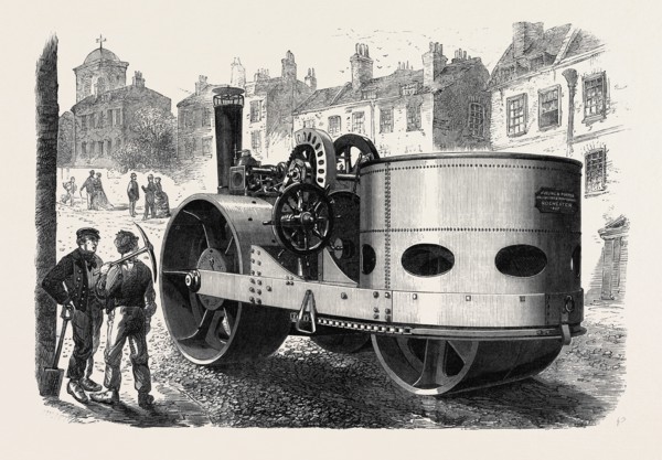 STEAMROLLER FOR THE STREETS OF LIVERPOOL, UK, 1867