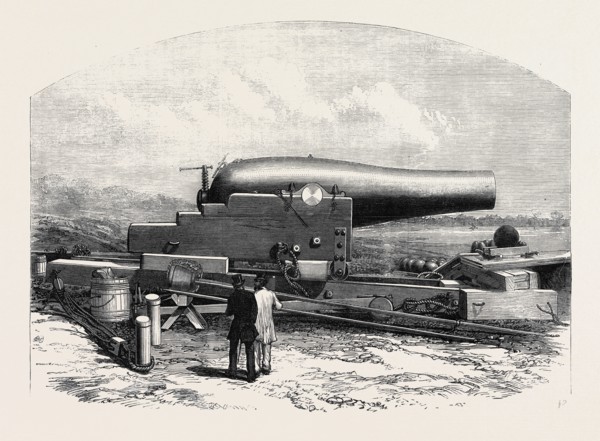 THE  RODMAN GUN, OF 15 INCHES CALIBRE, ADOPTED FOR THE UNITED STATES NAVY, 1867