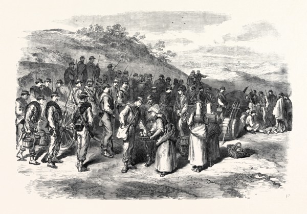 THE GARIBALDIANS AT BAGNOREA, IN THE ROMAN STATES, 1867