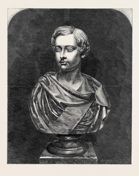 MARBLE BUST OF HIS ROYAL HIGHNESS THE PRINCE OF WALES, BY J. STEELL, R.S.A., THE INTERNATIONAL