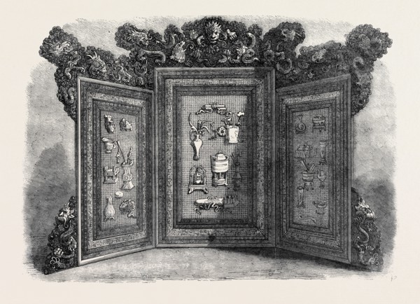SCREEN IN THE CHINESE COURT, THE INTERNATIONAL EXHIBITION, 1862