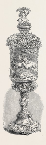 THE INTERNATIONAL EXHIBITION: CARVED IVORY CUP, BY F. BÃñHLER, IN THE ZOLLVEREIN DEPARTMENT, 1862