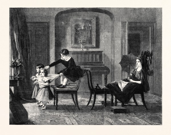 "CHILDREN PLAYING AT HORSES," BY C.B. LESLIE, IN THE INTERNATIONAL EXHIBITION, 1862