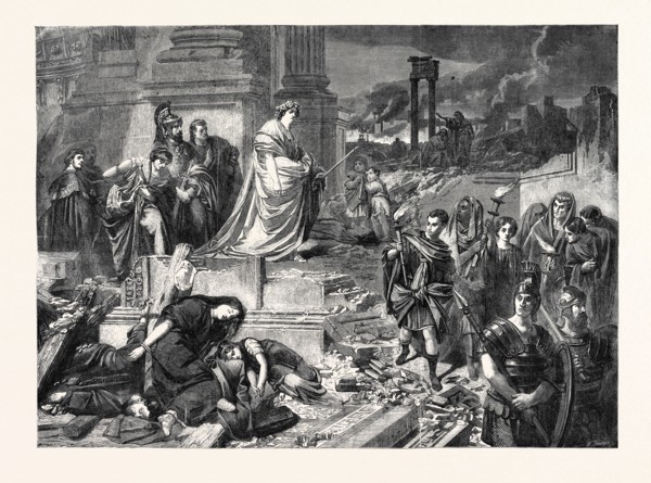 "NERO AFTER THE BURNING OF ROME," BY CARL PILOTY, IN THE LATE INTERNATIONAL EXHIBITION, 1862