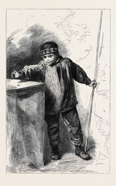 "THE FLYFISHER," BY W. HUNT, IN THE WINTER EXHIBITION OF THE WATER COLOUR SOCIETY, 1862