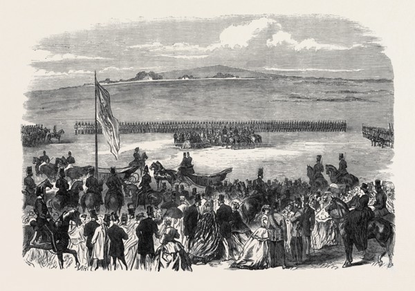 THE COUNTESS OF KIMBERLEY PRESENTING NEW COLOURS TO THE 24TH REGIMENT AT THE CURRAGH OF KILDARE,