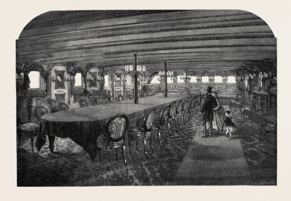 DINING SALOON OF THE MAHRUSSEH, 1866