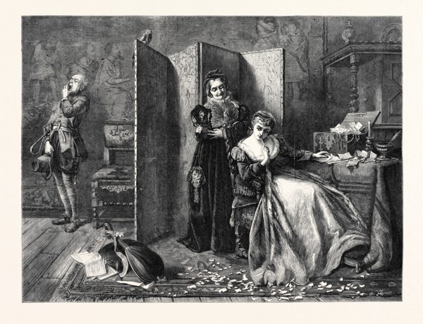 "PASSION AND PATIENCE," BY E.C. BARNES, IN THE EXHIBITION OF THE SOCIETY OF BRITISH ARTISTS, 1866