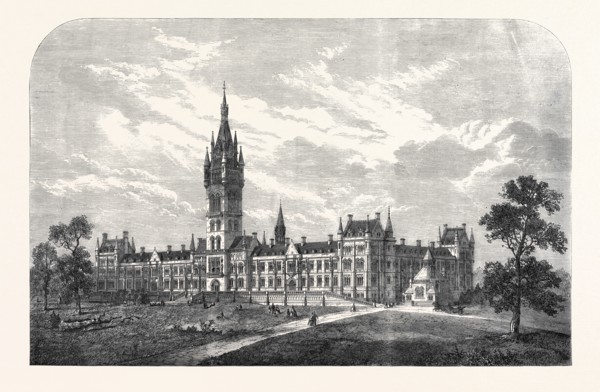 THE GLASGOW UNIVERSITY: INTENDED NEW BUILDINGS, UK, 1866