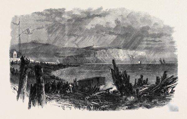 WRECK OF A SWEDISH BRIG AT SANDOWN, ISLE OF WIGHT, UK, 1866