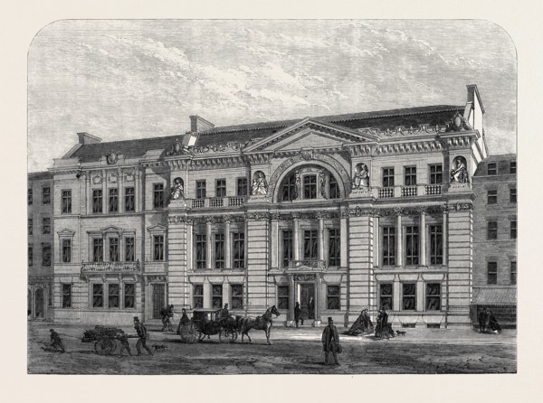 FRONT OF THE NEW FREEMASONS' HALL, GREAT QUEEN STREET, LINCOLN'S INN FIELDS, 1866