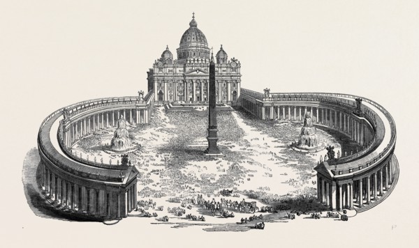 EASTER SUNDAY, THE POPE BLESSING THE PEOPLE FROM THE PORTICO OF ST. PETER'S.