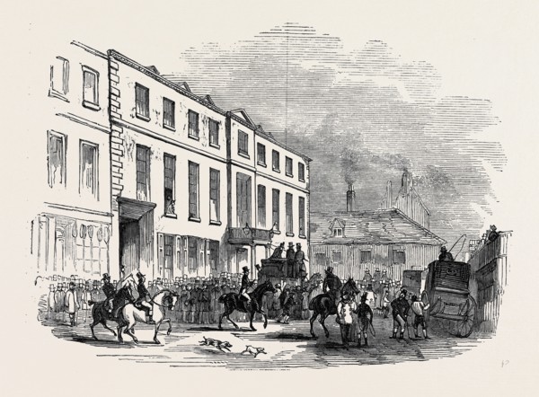 THE GEORGE, PREVIOUS TO THE RACE, NORTHAMTONSHIRE GRAND MILITARY STEEPLE CHASE