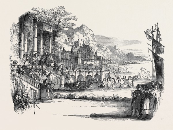 SCENE FROM THE EXTRAVAGANZA OF "THE FAIR STAR," AT THE PRINCESS' THEATRE.