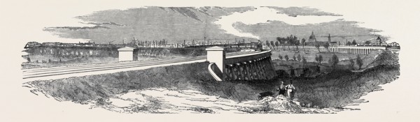 THE TIMBER VIADUCT FROM COOPER'S BRIDGE, THE SOUTH-EASTERN RAILWAY