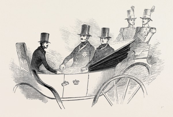 THE EMPEROR OF RUSSIA, THE KING OF SAXONY, AND PRINCE ALBERT, AT ASCOT RACES